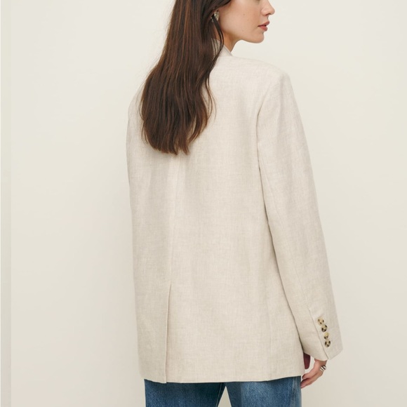 Reformation Drew Oversized Linen Blazer - M - Picture 2 of 3